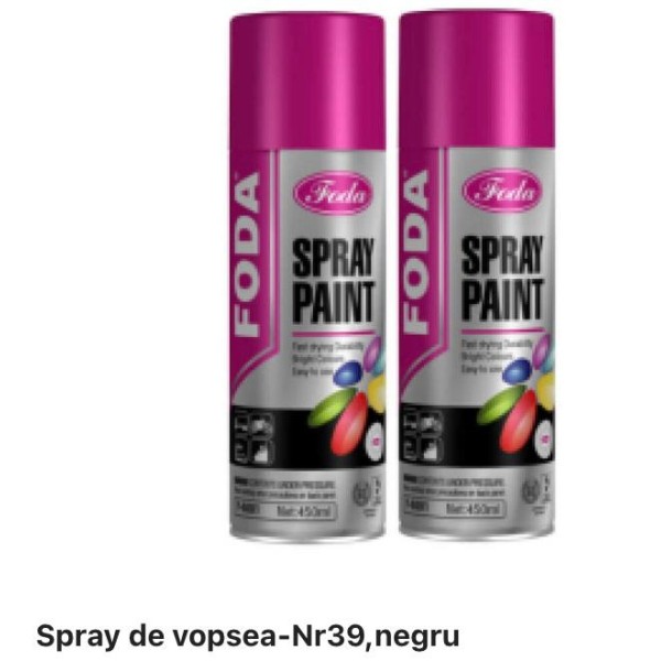 Spray de vopsea-Nr4,negru mat