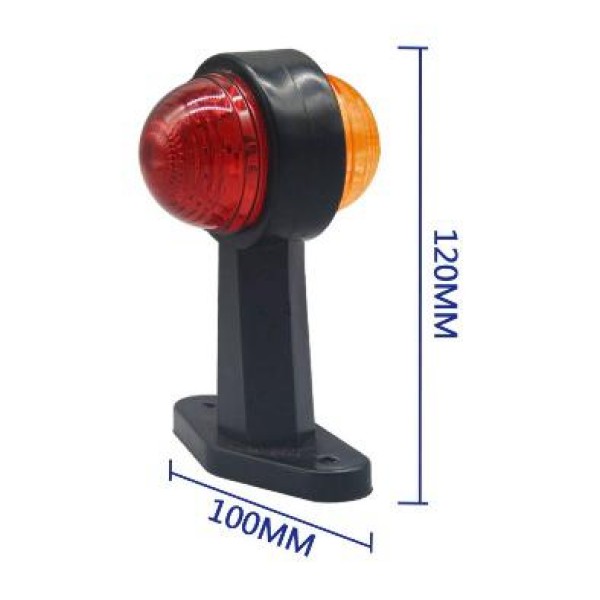 Lampa LED dubla pentru gabarit, rosu-galben