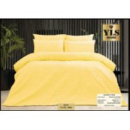 Lenjerie pat dublu, 4 piese, galben intens