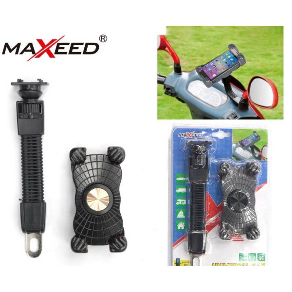 Suport telefon pentru motocicleta, negru/auriu