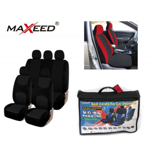 Husa pentru scaun auto, set 9 piese-Model negru+negru