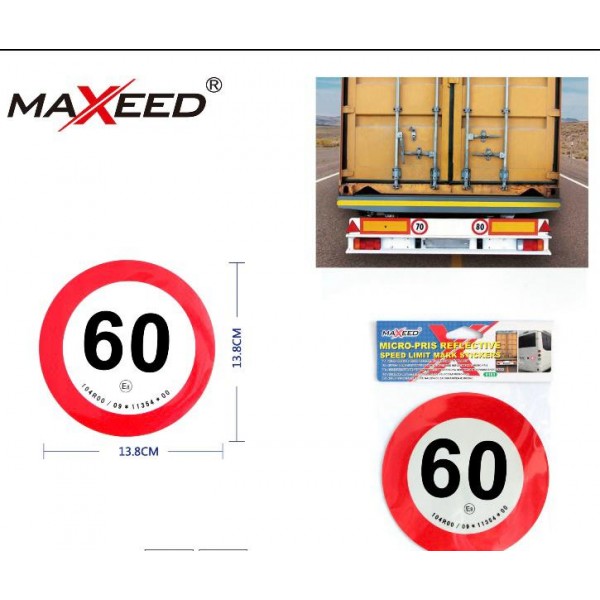 Sticker autocolant limitare viteza, 60 km