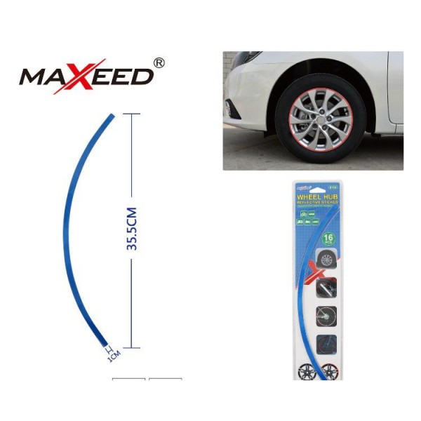 Banda reflectorizanta pentru jante auto, culoare albastra