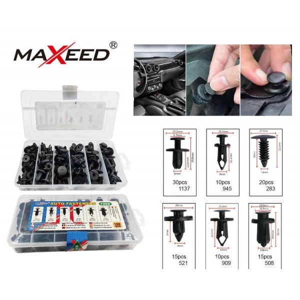 Set organizat 100 piese de fixare din plastic