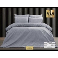 Set lenjerie pat, 4 piese, culoare gri