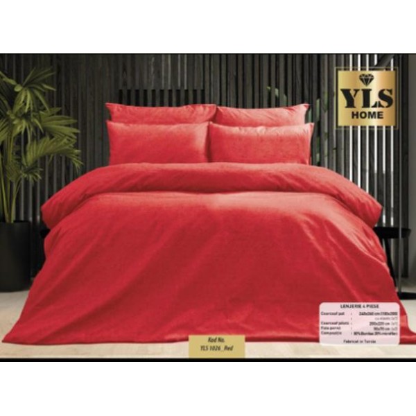 Set de lenjerie de pat, rosie