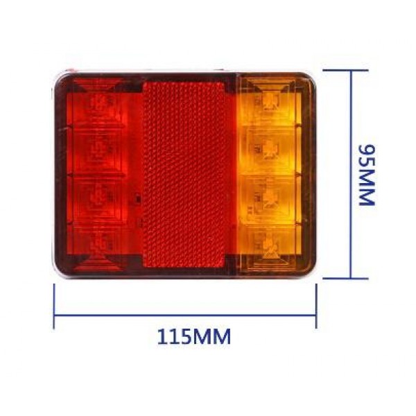 Lampa spate camion, rosu+galben