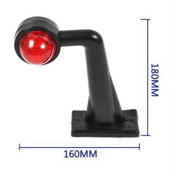 Lampa LED gabarit cu brat, dubla,rosu-galben