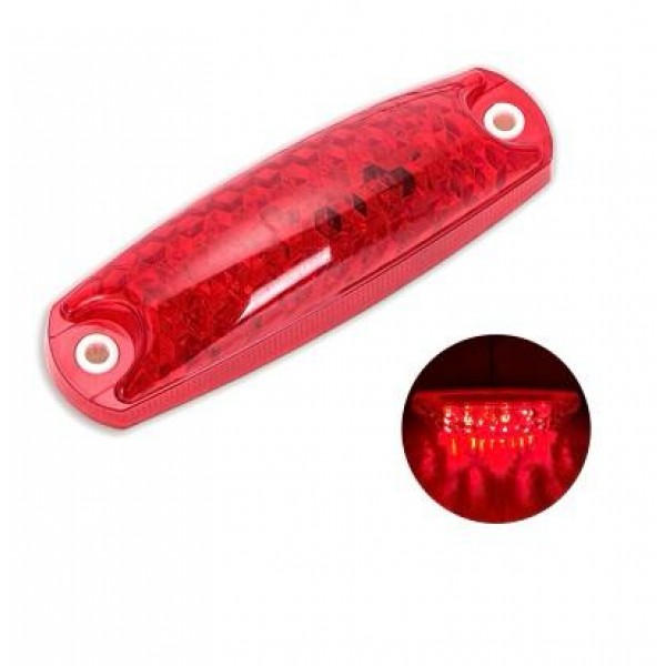 Lampa laterala camion, 12 leduri, rosie
