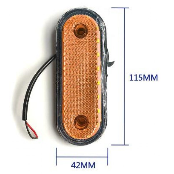 Lampa laterala camion, 20 leduri, galbena