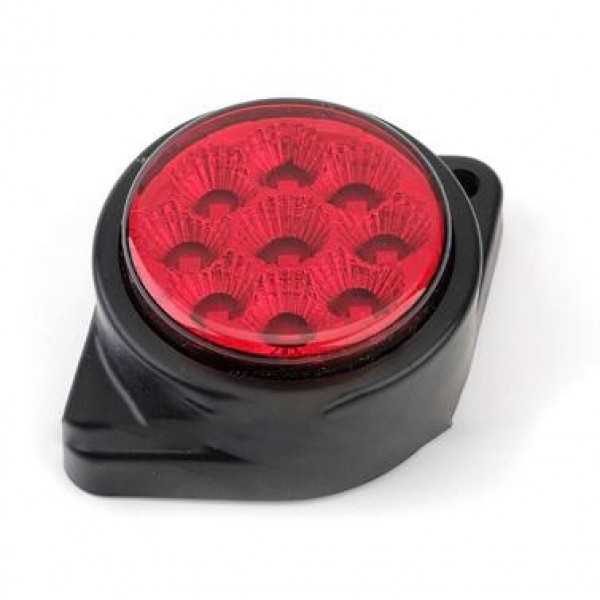 Lampa gabarit rotunda pentru camioane-9 leduri, rosie