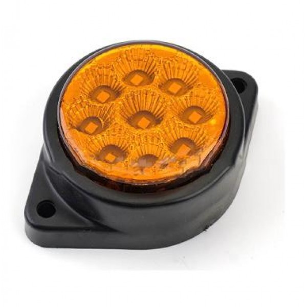 Lampa gabarit rotunda  pentru camioane-9 leduri, galbena