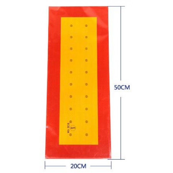 Autocolant reflectorizant , roșu-galben, 20x50 cm