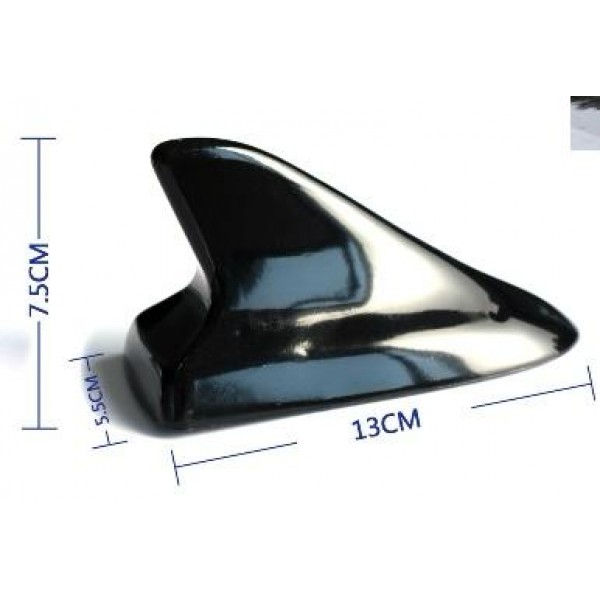 Antena decorativa tip rechin, neagra