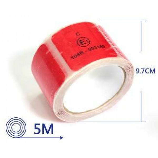 Banda reflectorizantă (forma patrata) 8156-B, 5M x 5*9CM, roșu; alb; galben