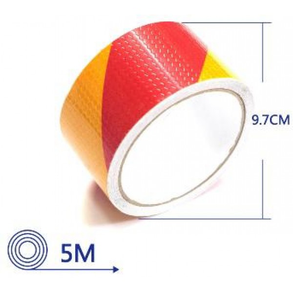 Bandă reflectorizantă - 5M, roșu + galben