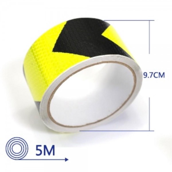 Bandă reflectorizantă - 5M, galben-negru