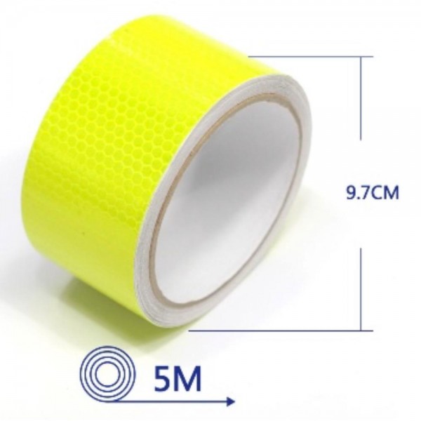 Bandă reflectorizantă verde fosforescent, 5 metri