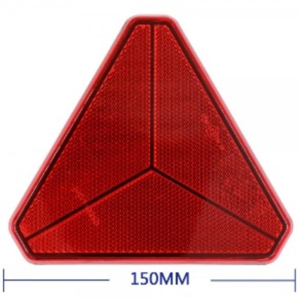 Reflector triunghiular roșu, adeziv dublu