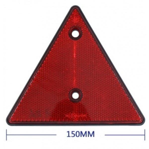 Reflector triunghiular roșu cu surub 