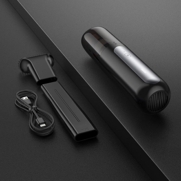 Hoco - Aspirator auto Cool (ZP1) - portabil, silențios, fără fir, reîncărcabil cu filtru HEPA, 5000 Pa - negru gri