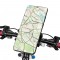 Suport de telefon pentru bicicleta/motocicleta/scuter/trotineta, GUB G-81 Negru
