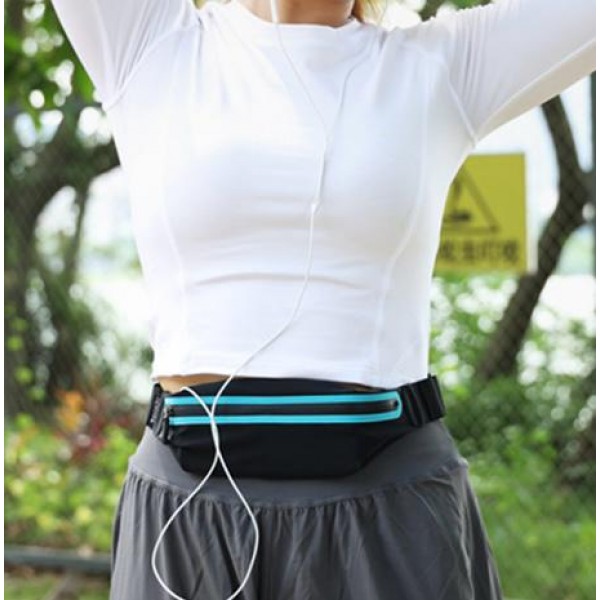 Geantă de talie (WB13) - cu centură pentru activități recreative, fitness - albastru