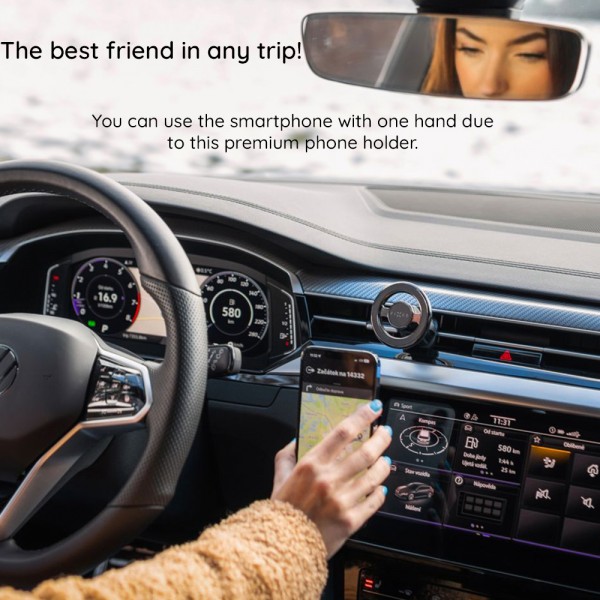 Suport Auto Magnetic FIXED pentru Telefon - Montare pe Grila de Ventilație