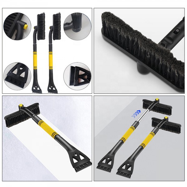 Racleta Auto Universală 2-în-1 cu Mâner Extensibil – 64-80 cm