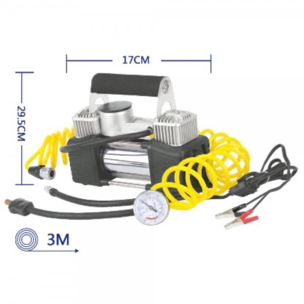 Compresor Auto 12V, 150 PSI, 2 Cilindri