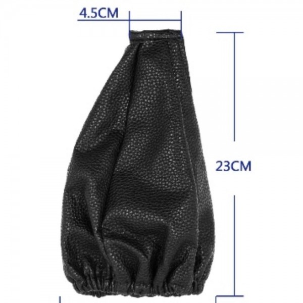 Husă pentru schimbător de viteze – piele neagră, dublu strat