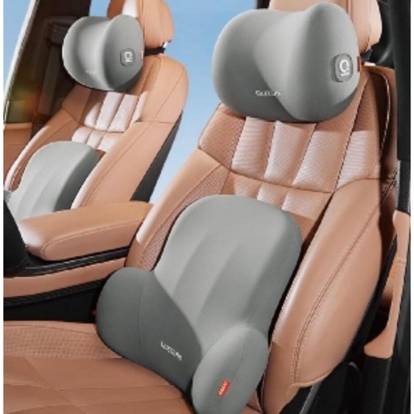 Set Perne Auto pentru Tetieră și Suport Lombar QUEES – Confort Premium cu Spumă cu Memorie